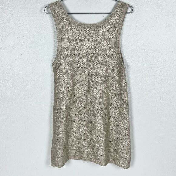 Anthropologie Gold Sleeveless Sweater - Picture 4 of 5